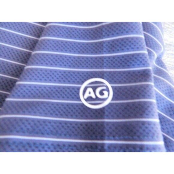 AG Green Label XL Gray White Stripe Men's  POLO - Picture 5 of 7